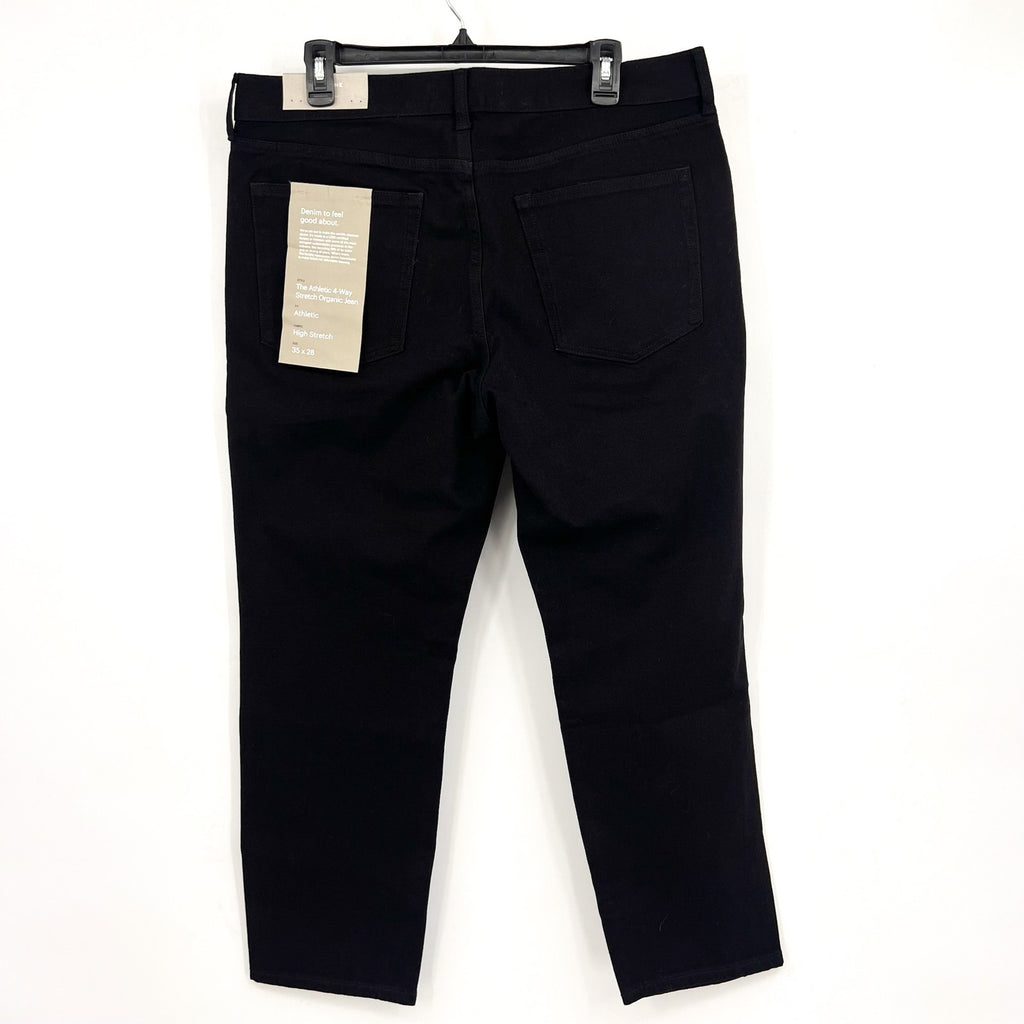 EVERLANE Uniform Men's The Athletic Jeans 35x28 Black 4-Way Stretch Organic NWT
