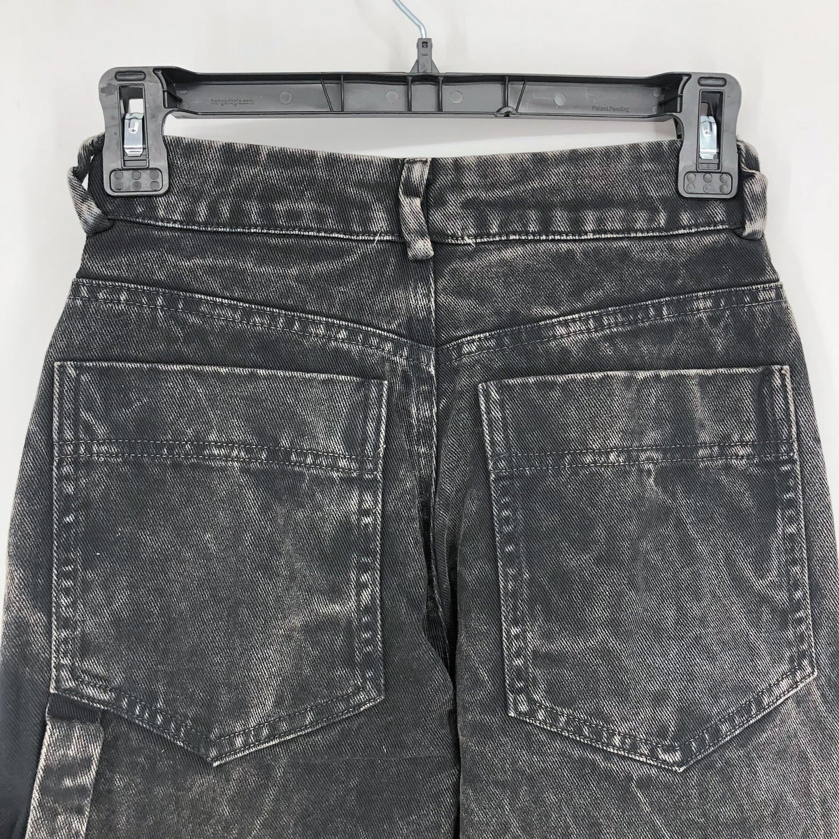 LACAUSA Women's Aiden Trouser Jeans Size 8 Black Mineral Wash Mid Rise NWT