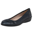 LifeStride Womens Loyal Wedge Mary Janes Size 8 M Navy Blue Vegan Leather NIB