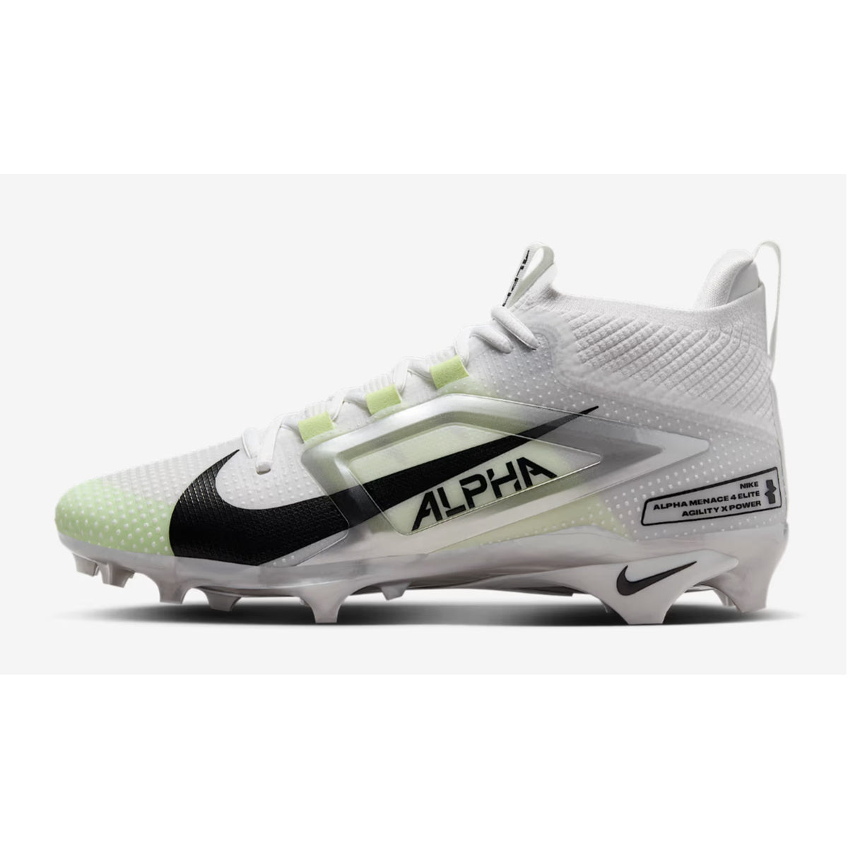 Nike Mens Alpha Menace 4 Elite Football Cleats Size 11 White Yellow FD7036 NWOB