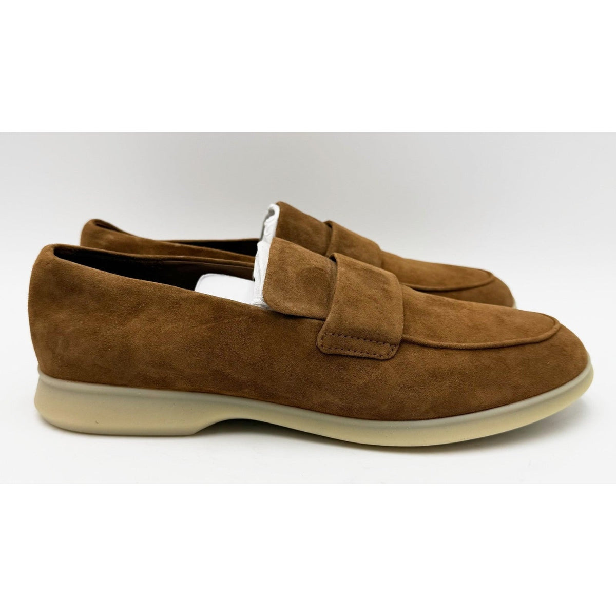 Vince Womens Big Sur Suede Slip On Loafers Size 8 EU 38.5 Brown Elm Wood NWOB