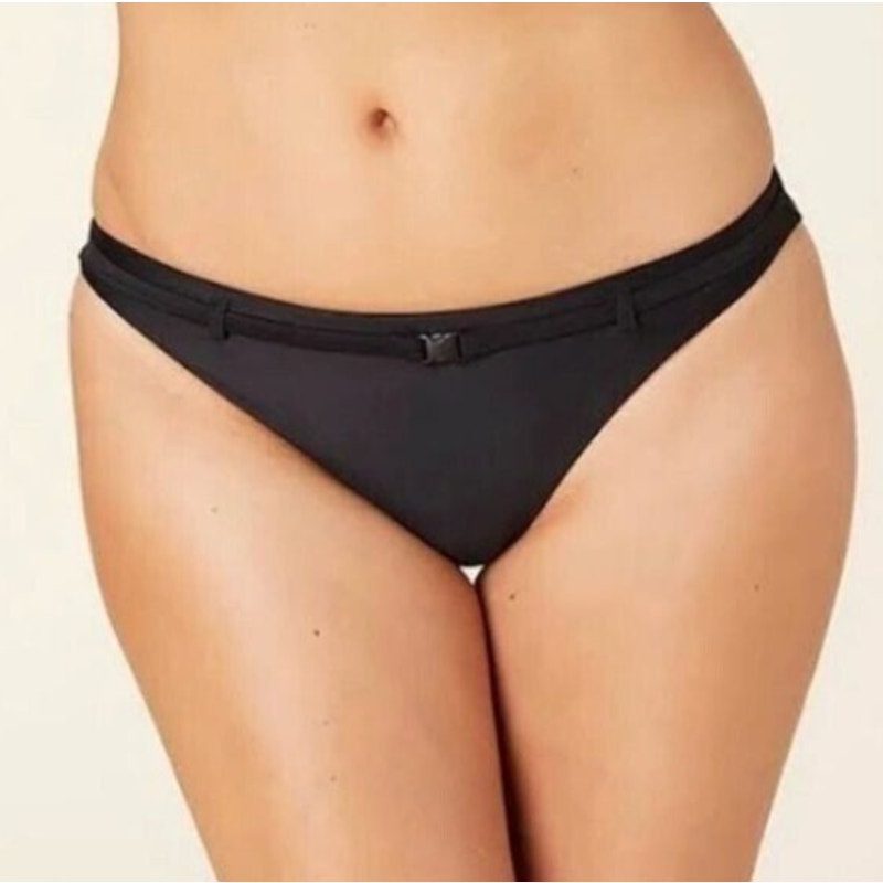 ANDIE SWIM Riviera High Waisted Bikini Bottom Medium Espresso Brown Belted NWT