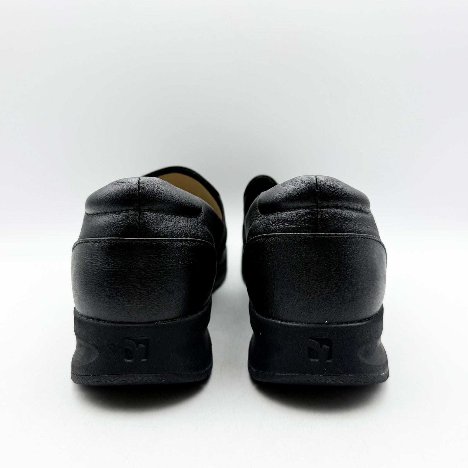 Revere Womens Panama Casual Sneakers US 11 M EU 42 Black Leather Slip On NIB