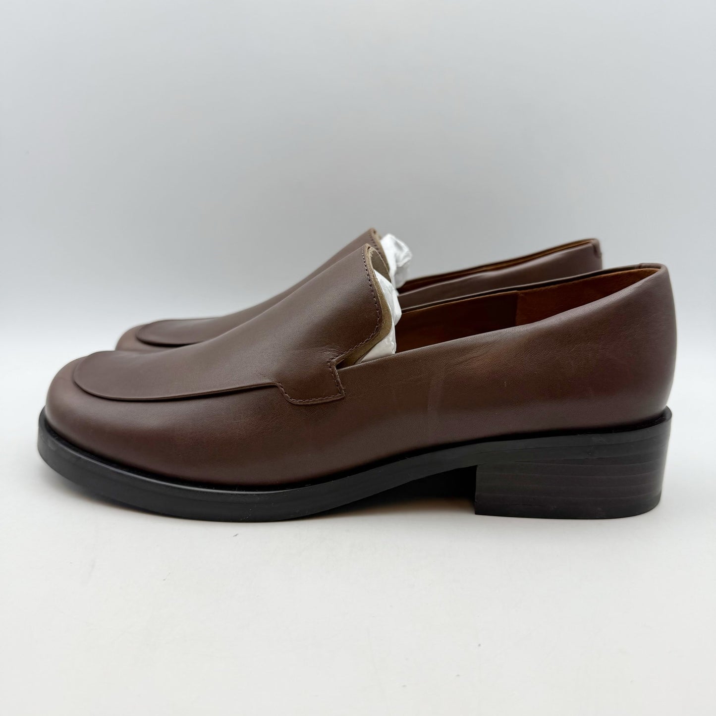 Franco Sarto Womens Bocca Loafers US 9 M EU 40 Brown Leather Slip On NWOB