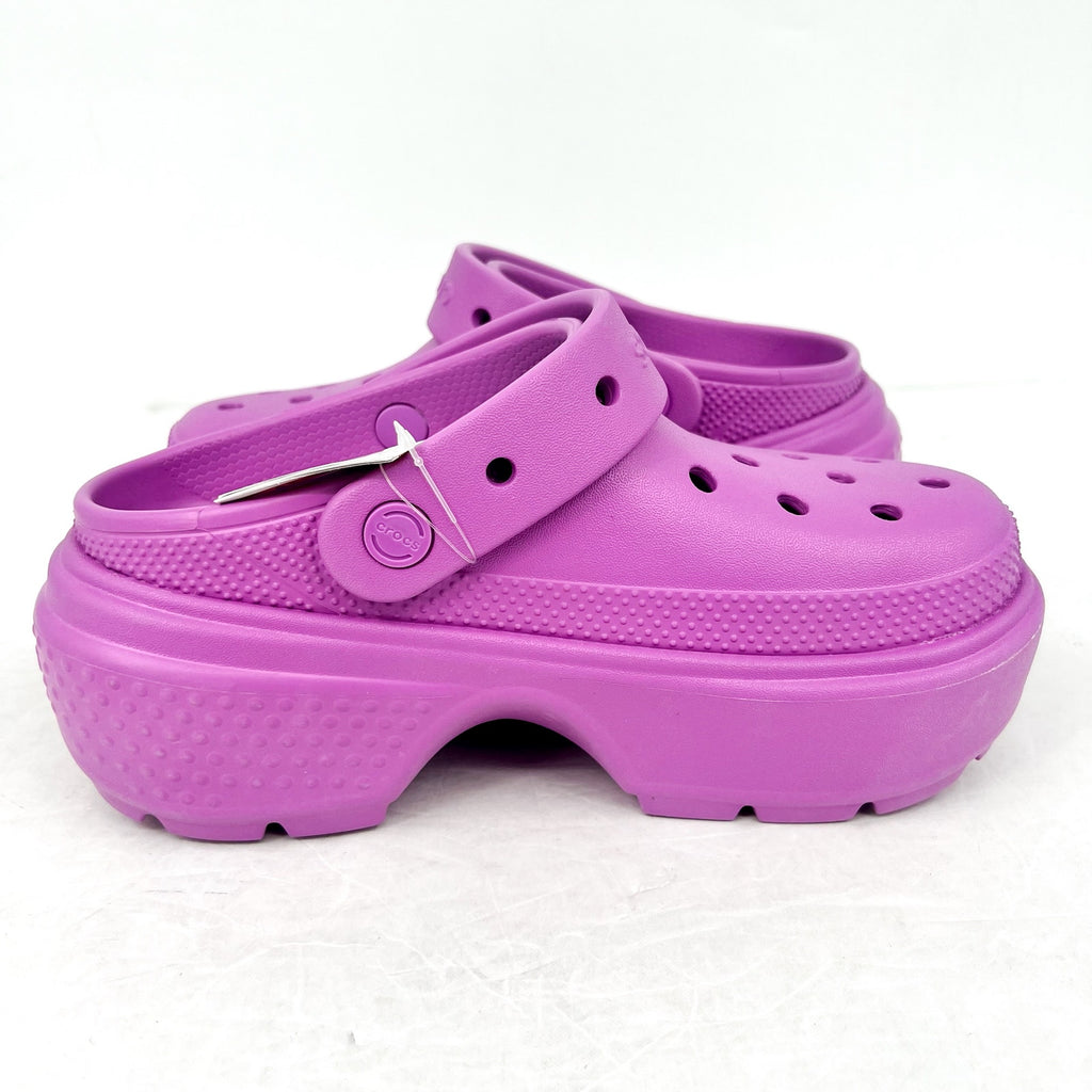 Crocs Platform Chunky Stomp Clogs Womens 9 Mens 7 Bubble Pink NWT