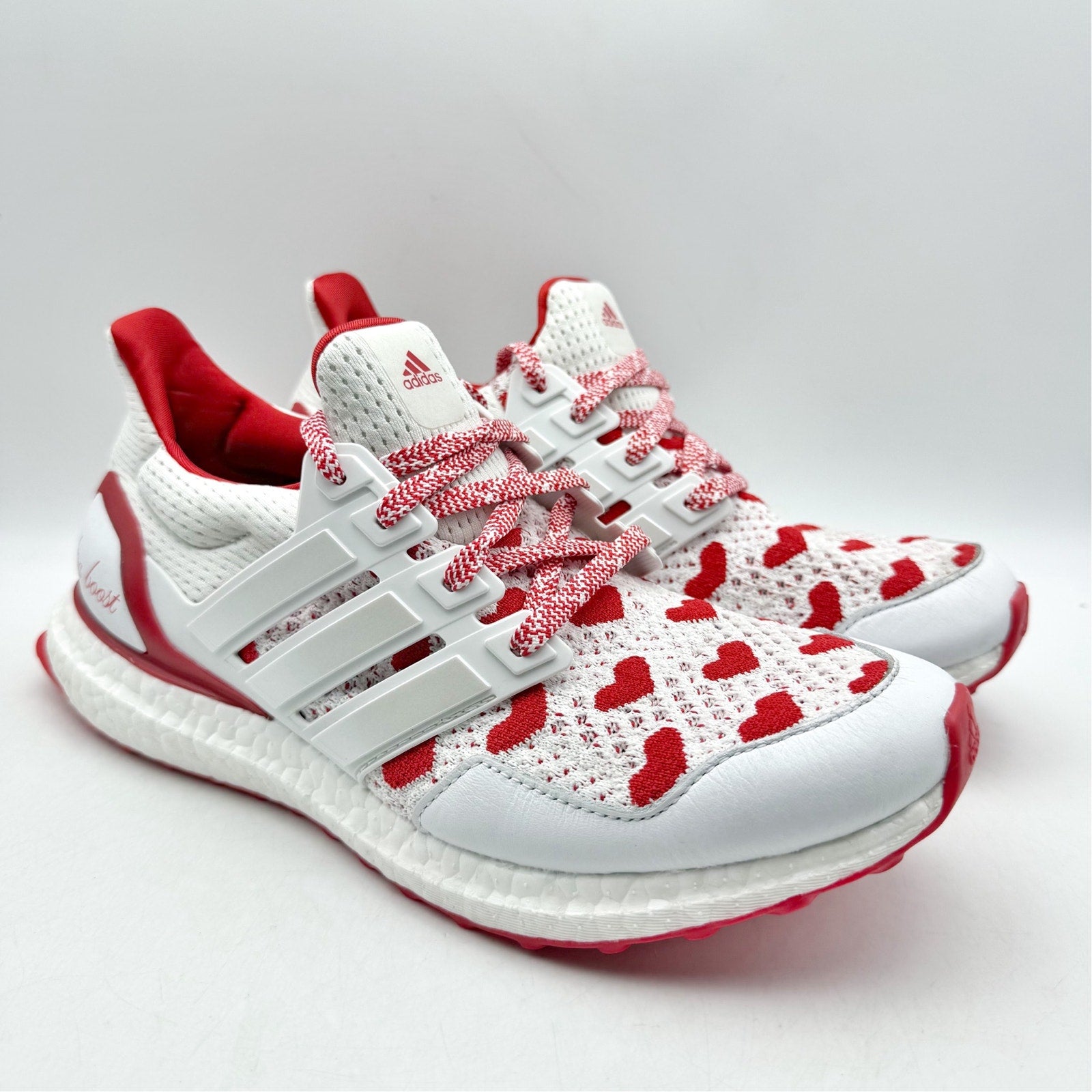 Adidas Womens Ultraboost 1.0 Running Shoes US 9 White Red Athletic NWOB