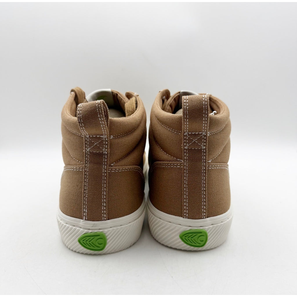 Cariuma OCA High Top Sneaker Mens 10 Womens 11.5 Tan Brown Canvas Contrast NIB