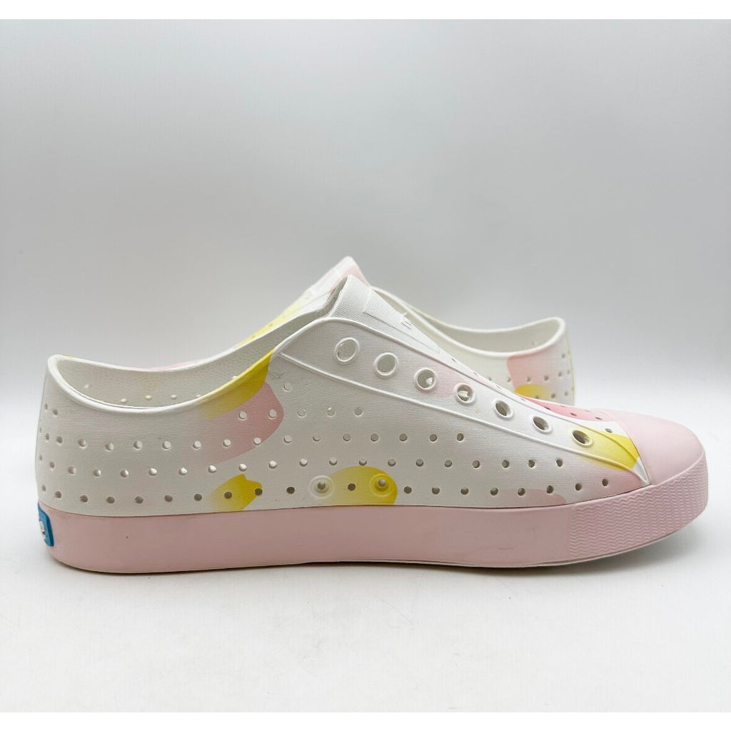 Native Mens Jefferson Slip On Shoes Size 11 EU 45 White Pink EVA Waterproof NWOB