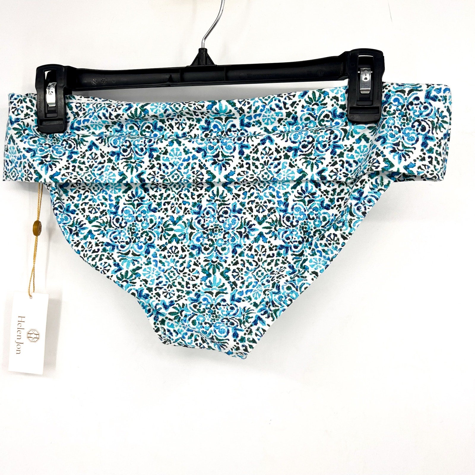HELEN JON Women's Convertible Hipster Bikini Bottom Small Blue Montrose NWT