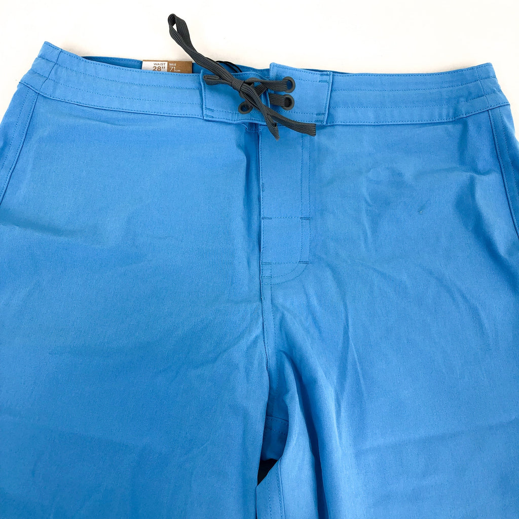 Prana Mens Riveter Board Shorts Size 28 Blue Clear Sky 7'' Inseam NWT
