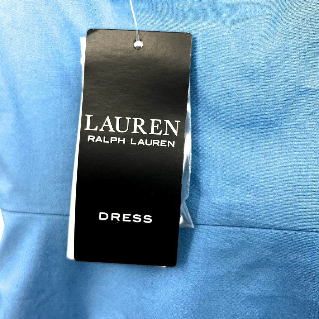 LAUREN RALPH LAUREN Tie-Front Tiered Midi Dress Size 0 Blue Sundress Tank NWT