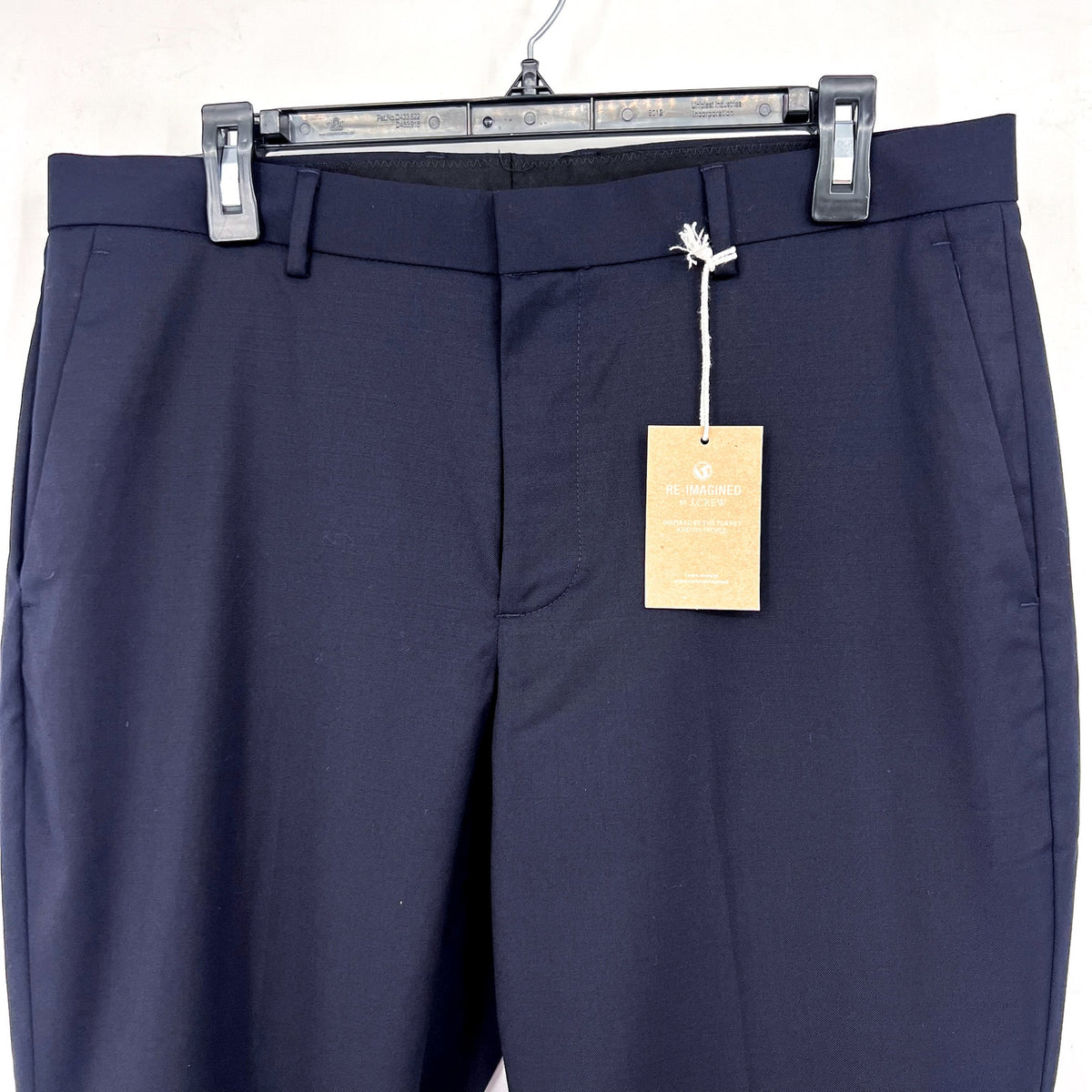 J.CREW Men's Bowery Slim-fit Pants 34x30 Cadet Navy Blue Wool Blend J6061 NWT