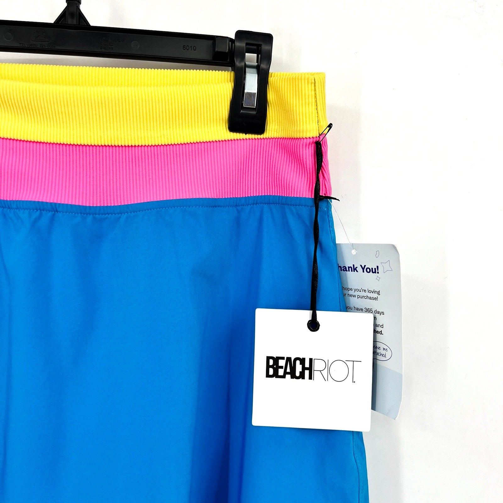 BEACH RIOT Women's Coast Skort Medium Coral Reef Blue Yellow Skirt NWT