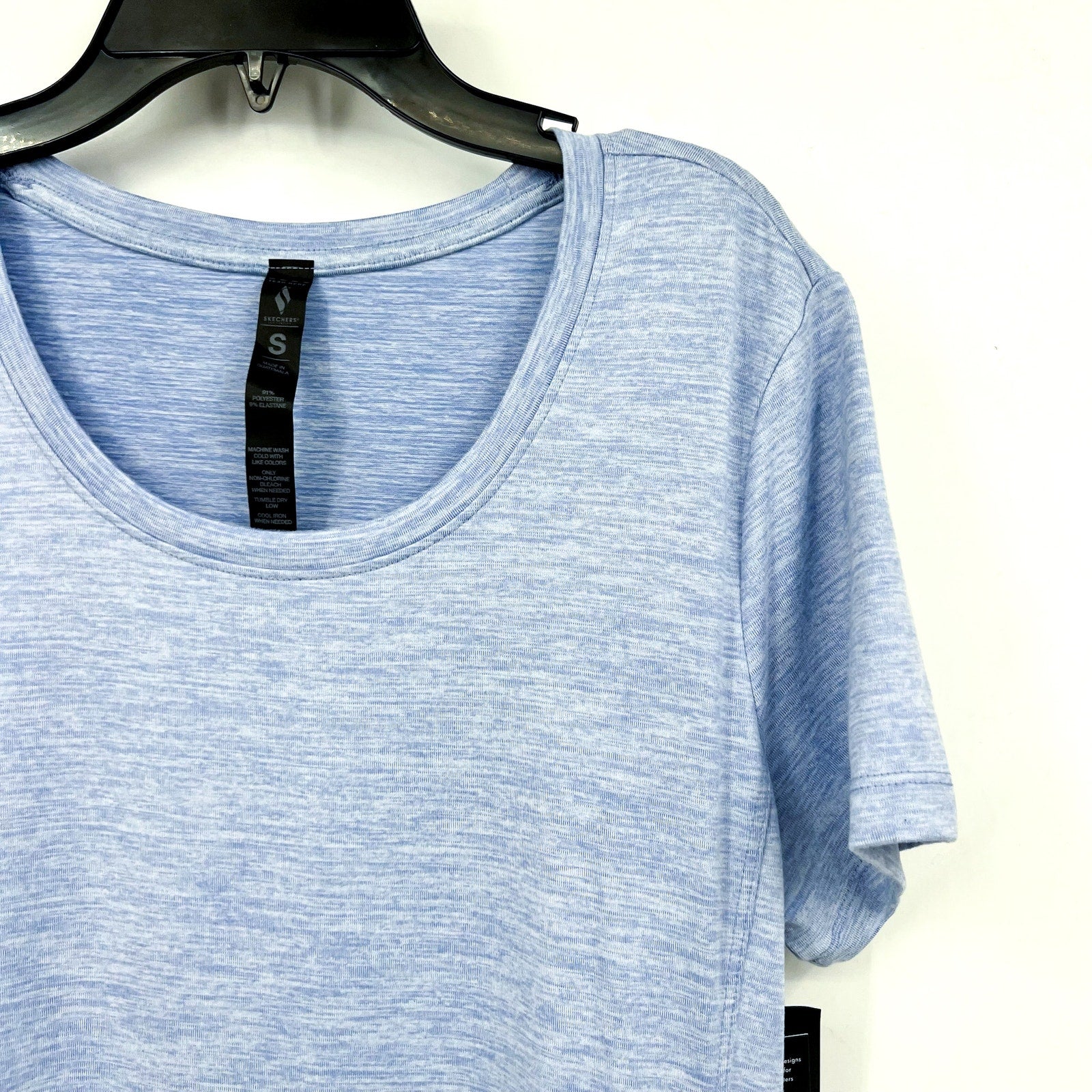 SKECHERS Women's GoDri Swift T-Shirt Dress Small Light Blue Short Sleeve NWT