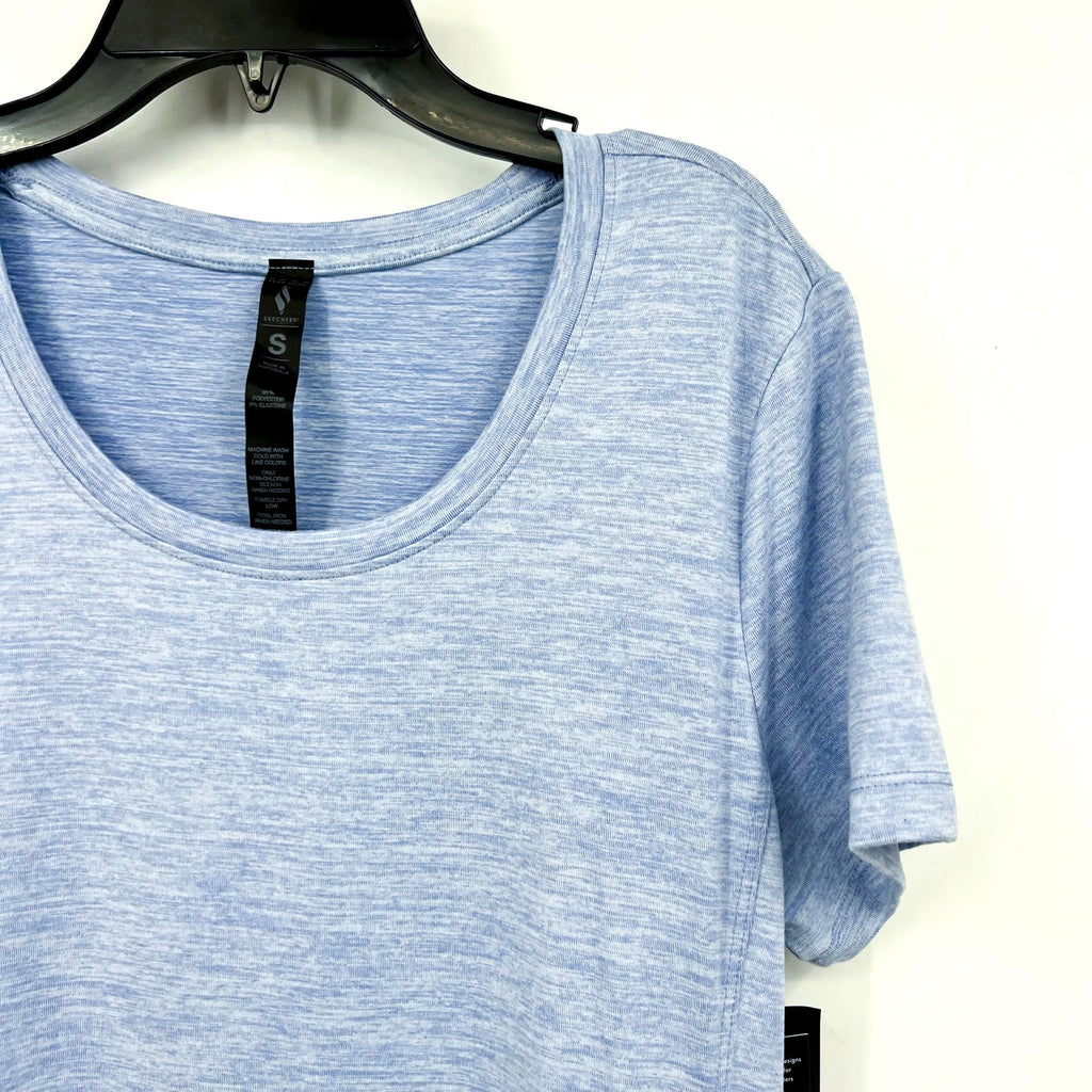 SKECHERS Women's GoDri Swift T-Shirt Dress Small Light Blue Short Sleeve NWT