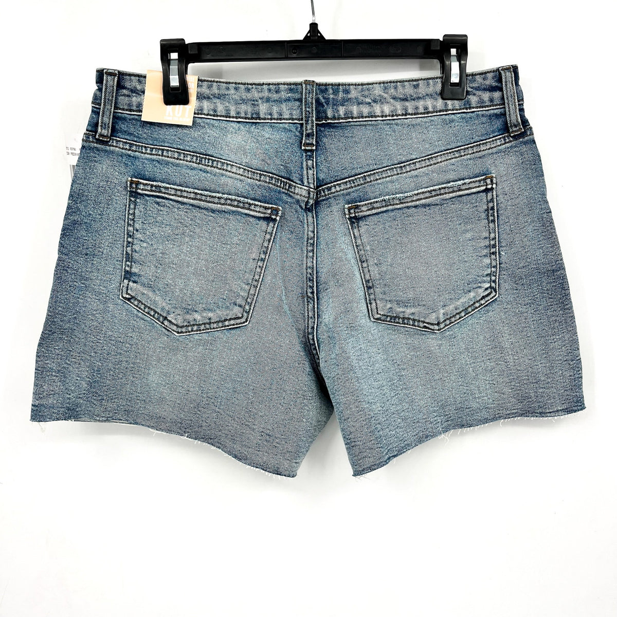KUT FROM THE KLOTH Taylor Denim Shorts Size 8 Freedom Blue High Waist CutOff NWT