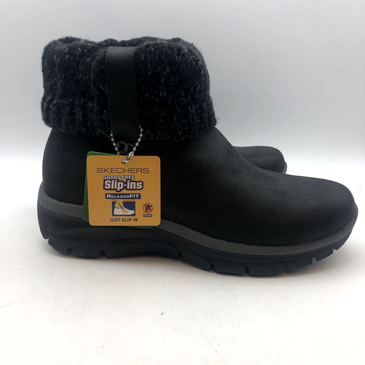 Skechers Womens Slip-ins Boots Womens 5.5 Black Easy Going Cozy Weather 2 NIB