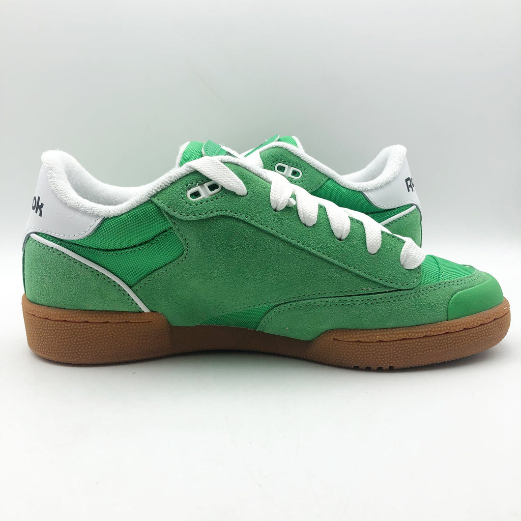 Reebok x Pleasures Club C Bulc Sneakers Mens 12 Green White Suede Casual NIB