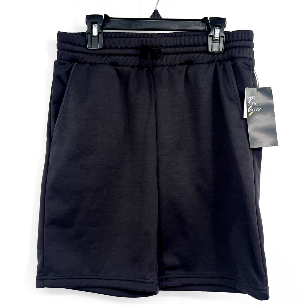 ZELLA Boys Pyrite Athletic Pull-On Shorts XL 14-16 Black Drawstring NWT