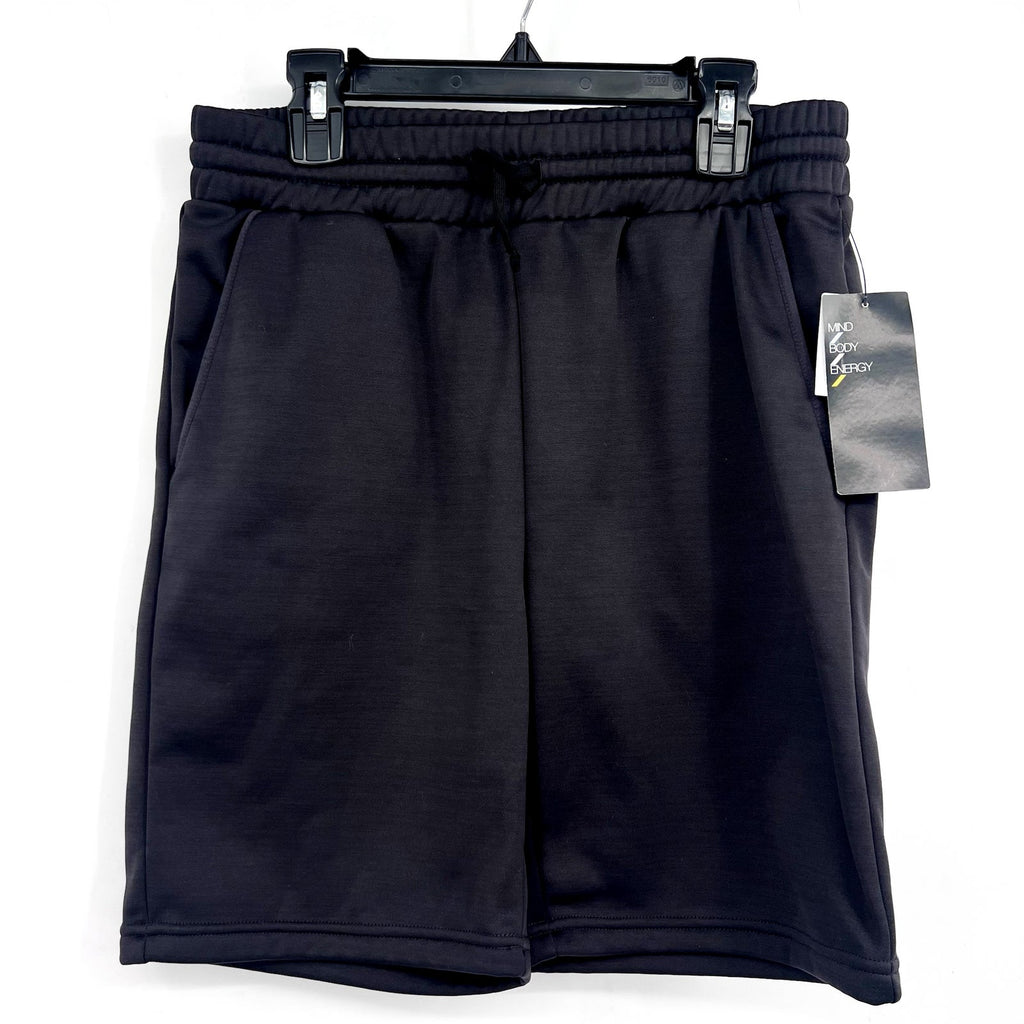 ZELLA Boys Pyrite Athletic Pull-On Shorts XL 14-16 Black Drawstring NWT