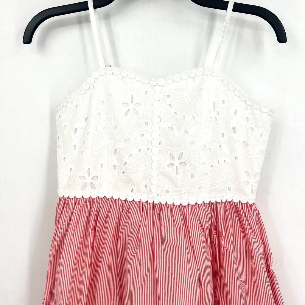LILLY PULITZER Girls Mini Haylan Dress US 12 Red Pink White NWT