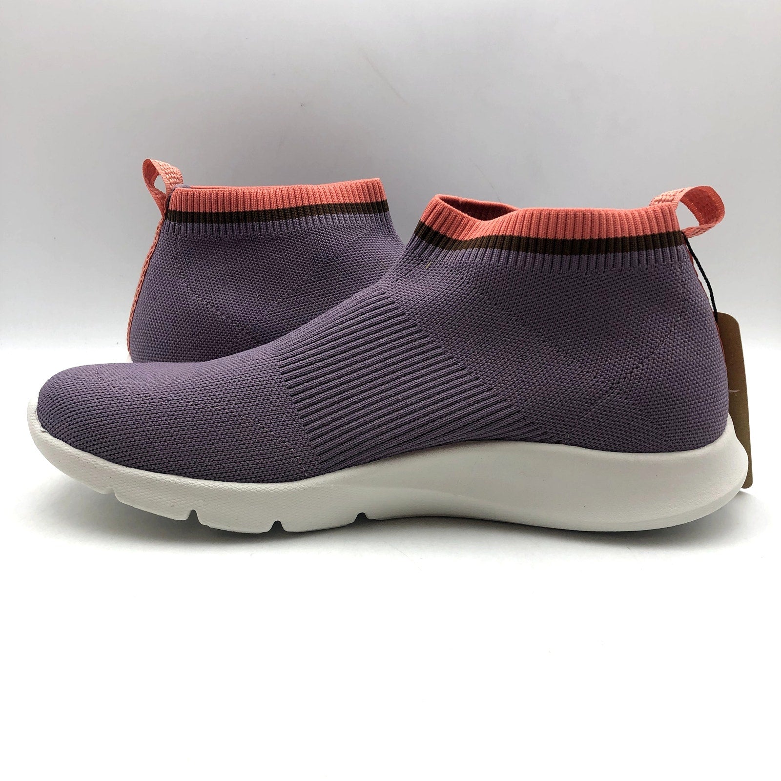 Spenco Womens Pure Love Knit Casual Sneaker 10 WIDE Elderberry Purple NIB