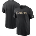NIKE Mens New Orleans Saints Wordmark Essential T-Shirt Small Black NWT N199-00A