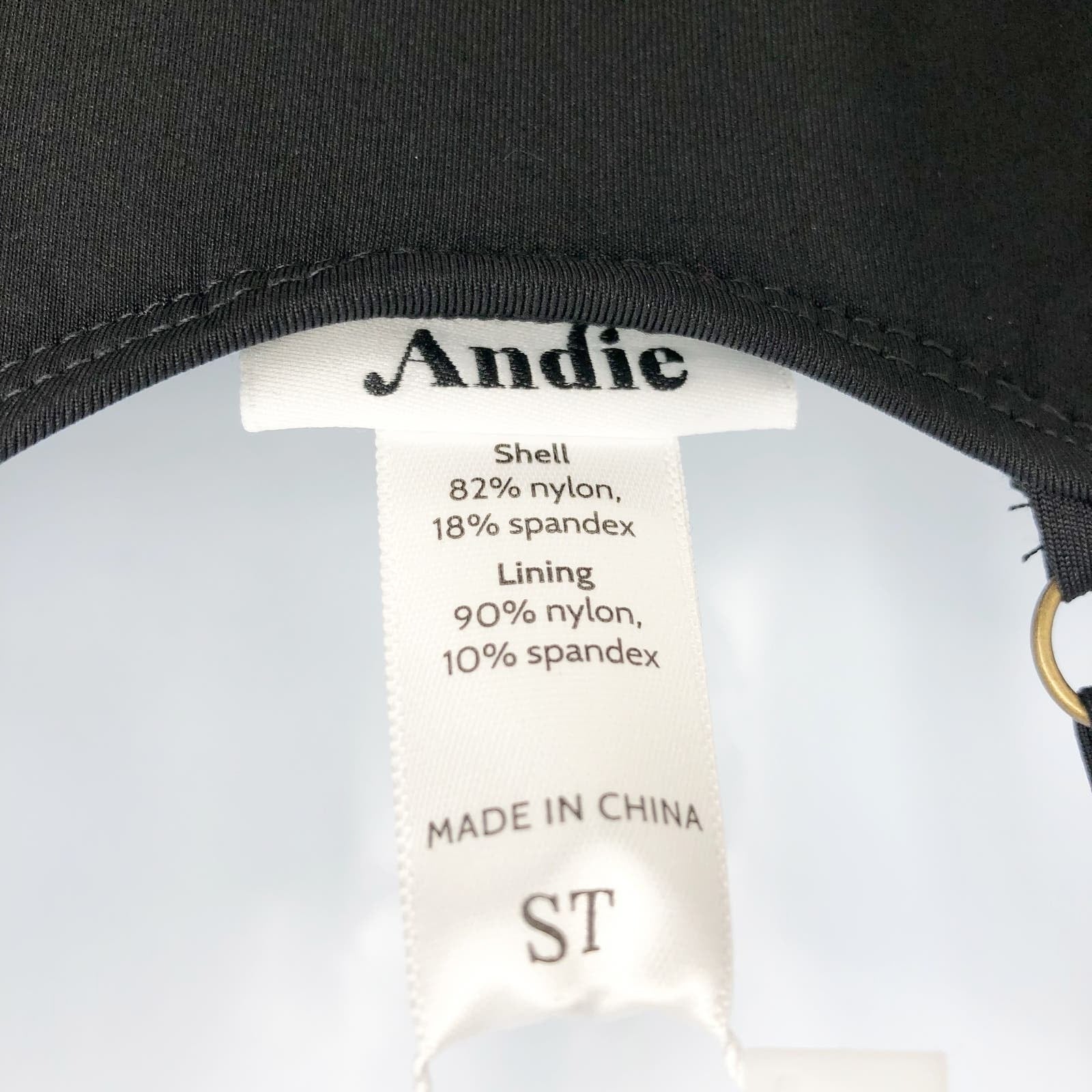 ANDIE SWIM Sardinia One Piece Swimsuit Small Tall Black Plunge V Neck