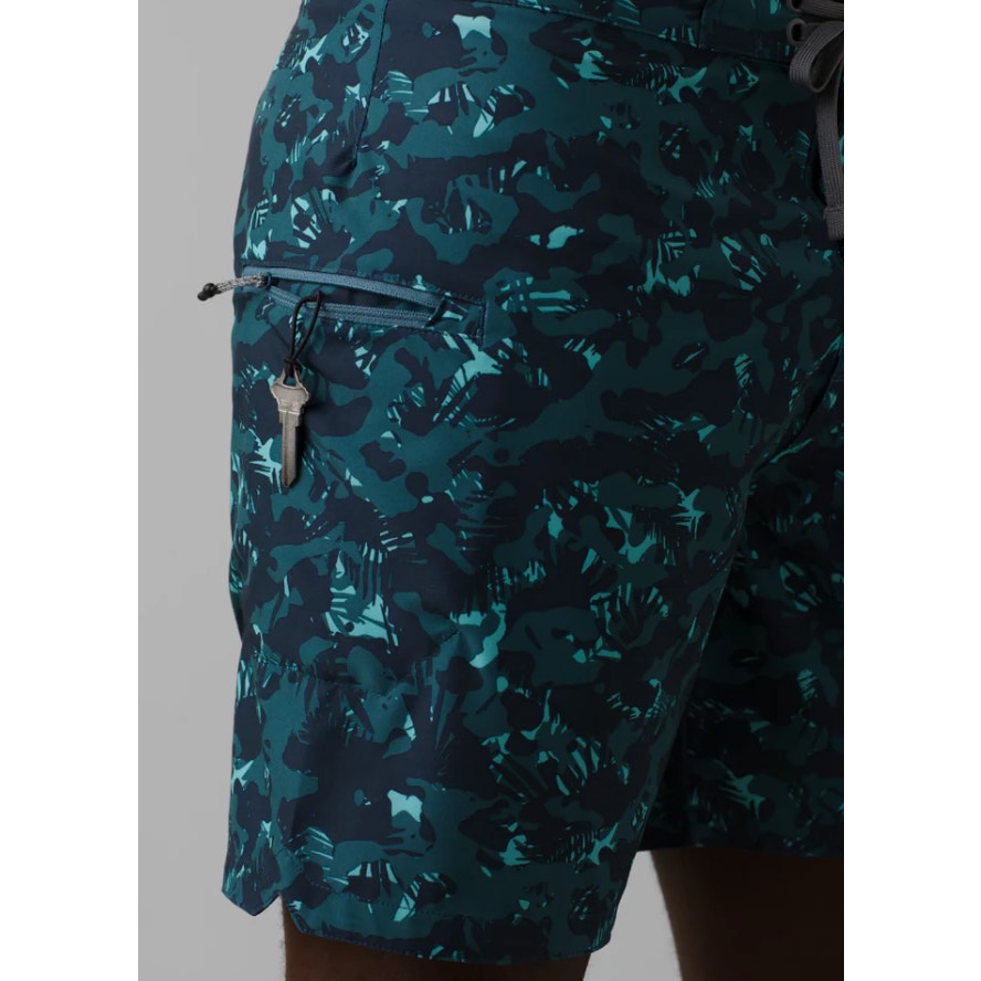 PRANA Men's Fenton Board Shorts Size 30 Small Bluefin Camo 9" Inseam UPF 50+ NWT