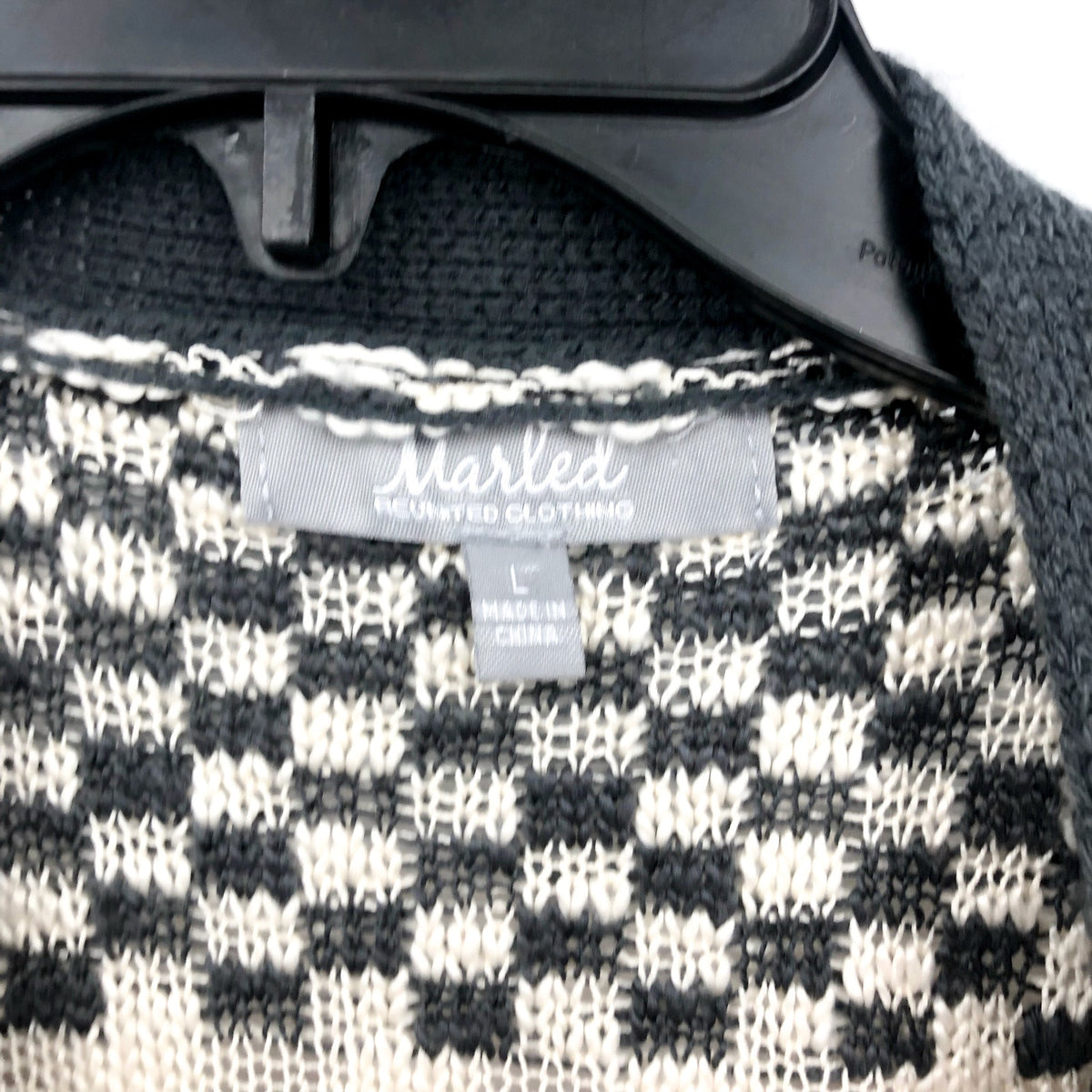 MARLED Womens Long Line Knitted Cardigan Large Grey Colorblock Striped NWOT