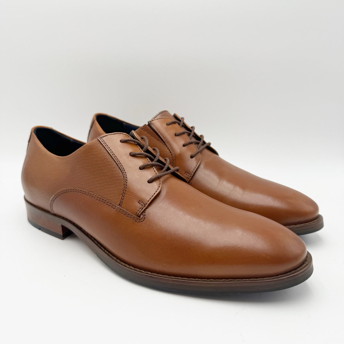 Johnston & Murphy Mens Landry Plain Toe Dress Shoe Size 9 M Brown Leather NIB