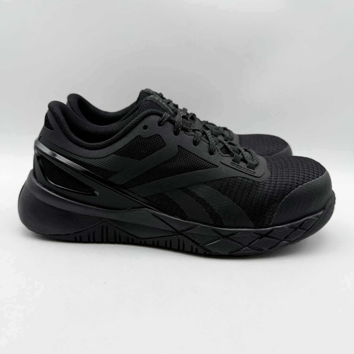 Reebok Womens Nanoflex TR EH Comp Toe Work Sneakers US 6.5 Wide Black NIB