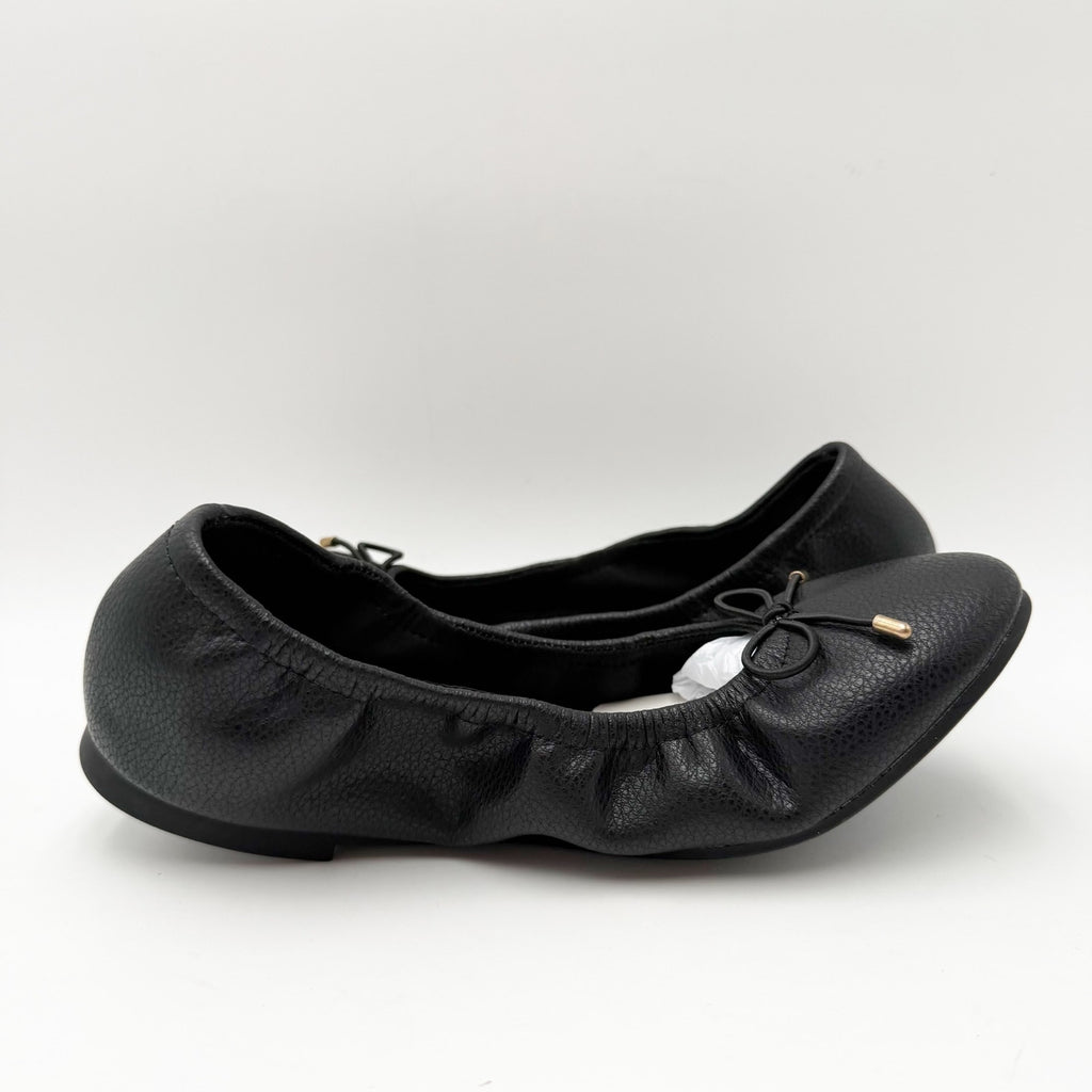MIA Womens URI Ballet Flats Size 7.5 M Black Leather NWOB