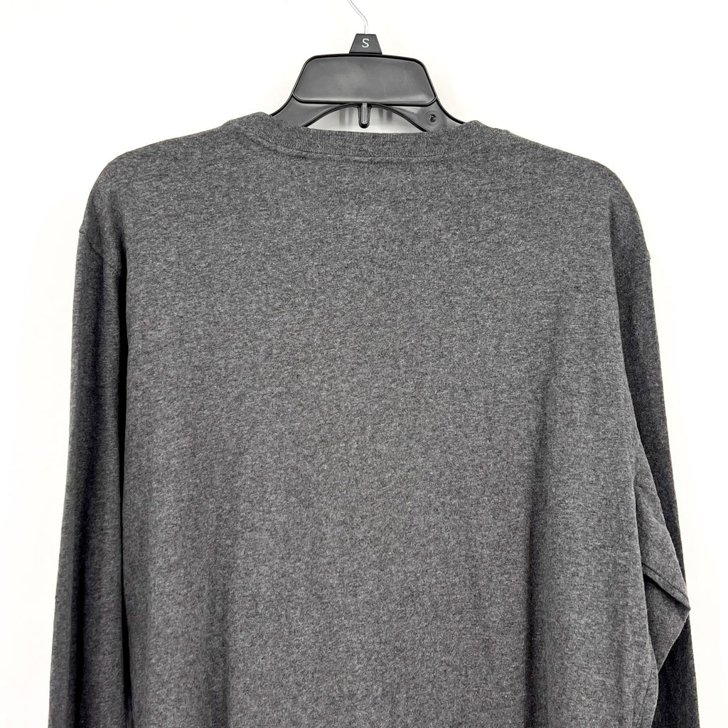 GEORGE Men's Cotton Long Sleeve Crew Neck Tee Large Charcoal Sky Heather NWT