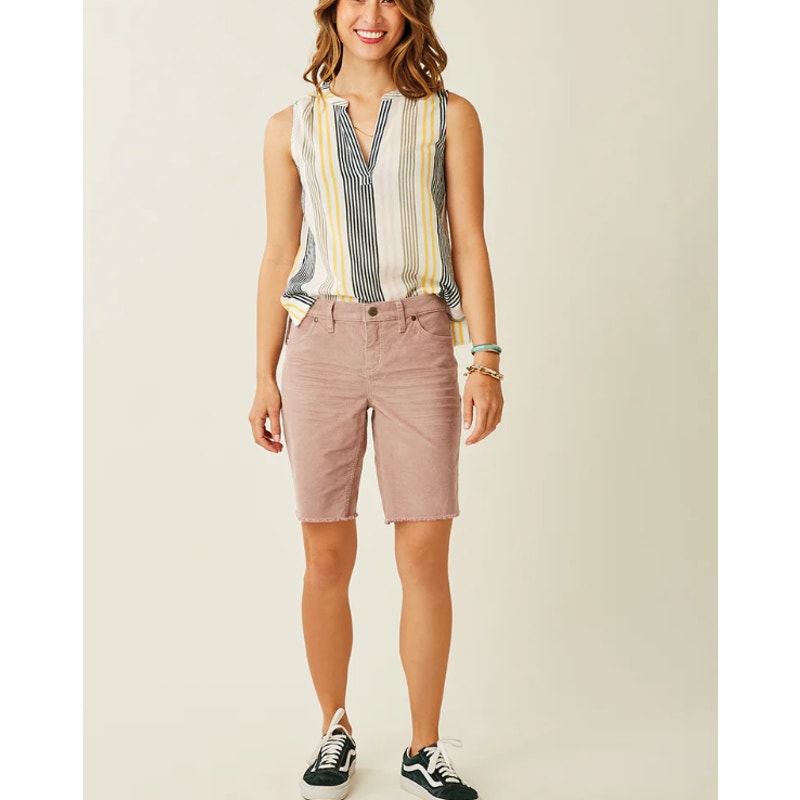 CARVE DESIGN Women's Oahu 10" Shorts Size 2 Pink Beige Corduroy Stretch NWT