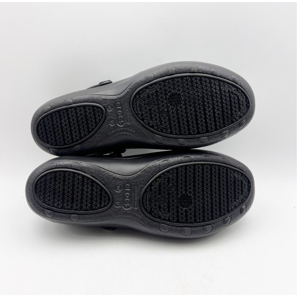 Crocs Women's Mercy Work Clogs Size 9 Black Slip On Slip Resistant NWOB