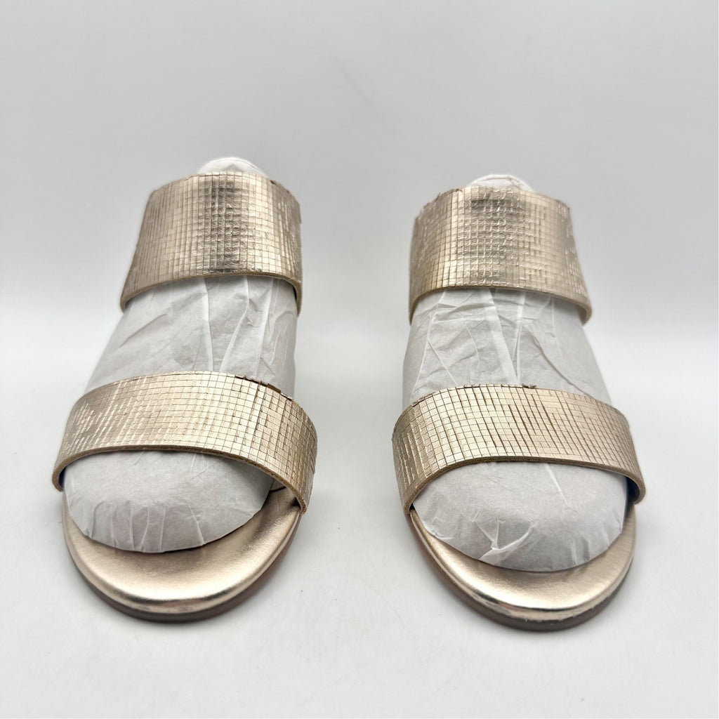 Antelope Womens Amelia Heeled Sandals EU 40 US 9.5 Gold Textured Leather NWOB
