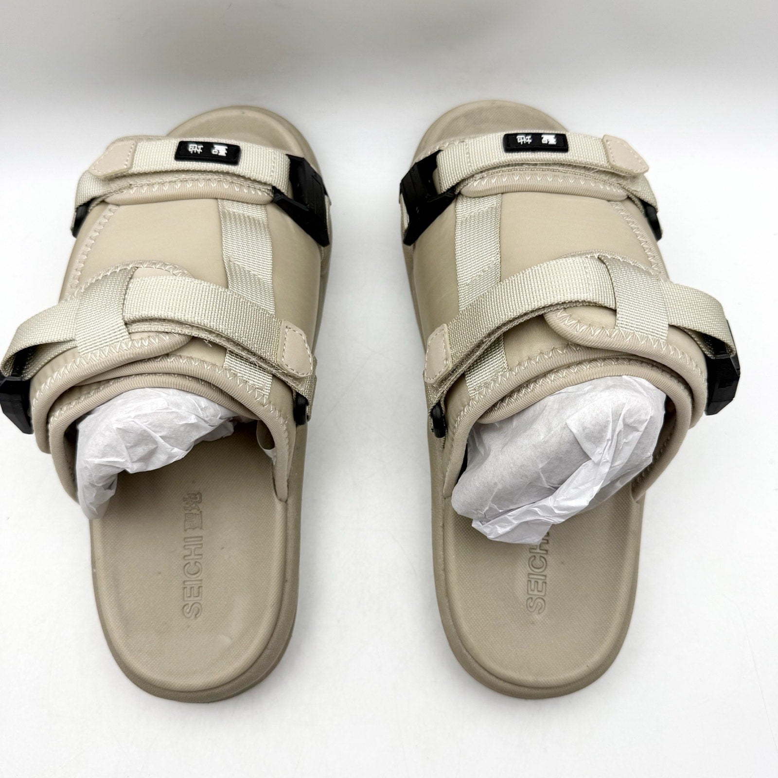 Seichi Mens Yoroi V2 Slide Sandals US 8 EU 41 Stone Tan NIB