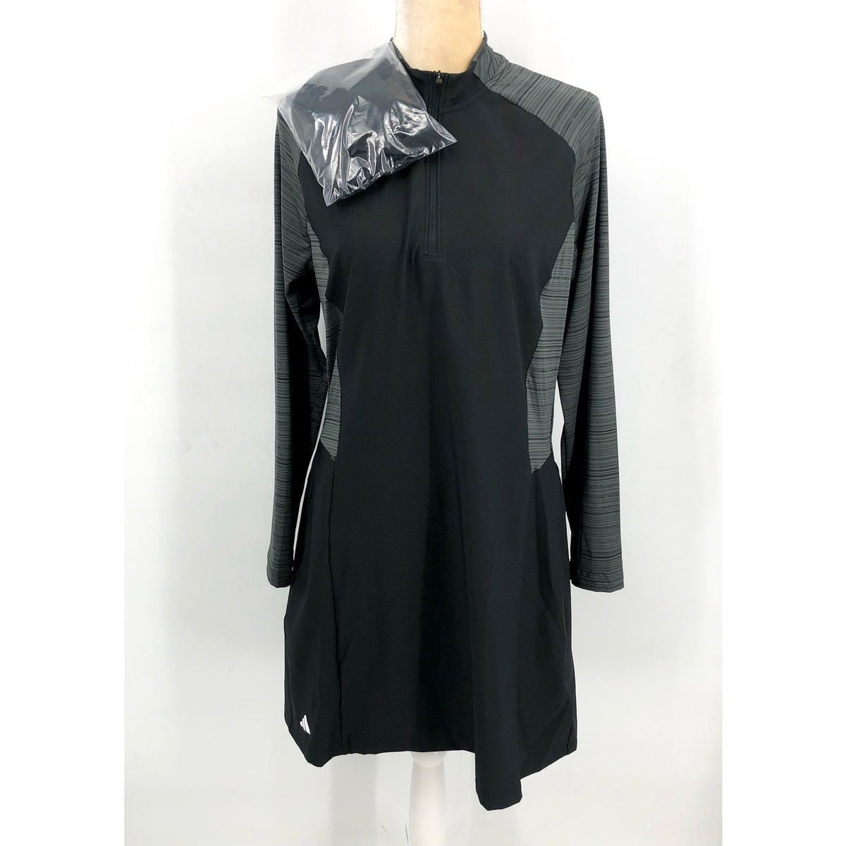 ADIDAS Women's Ultimate365 Long Sleeve Dress Large Black Half Zip NWT