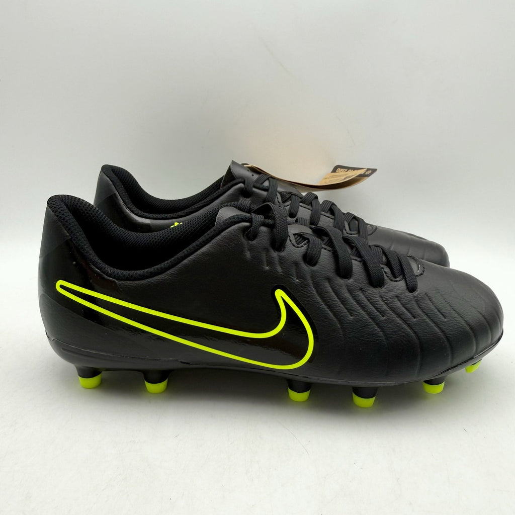 Nike Big Kids Legend 10 Club Soccer Cleats Youth 3.5 Black Yellow DV4352 NWOB
