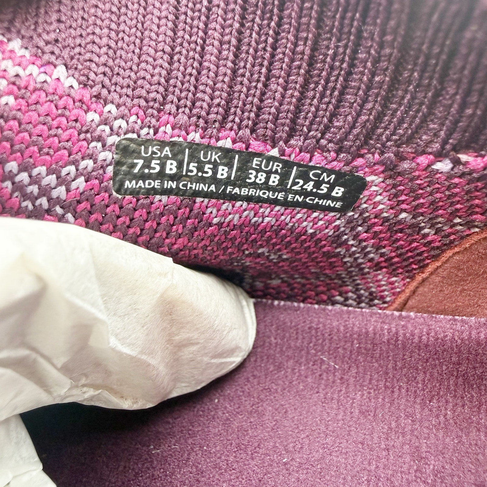 Spenco Womens Karma Stretch Sneakers US 7.5 M EU 38 Fuchsia Floral Purple NIB