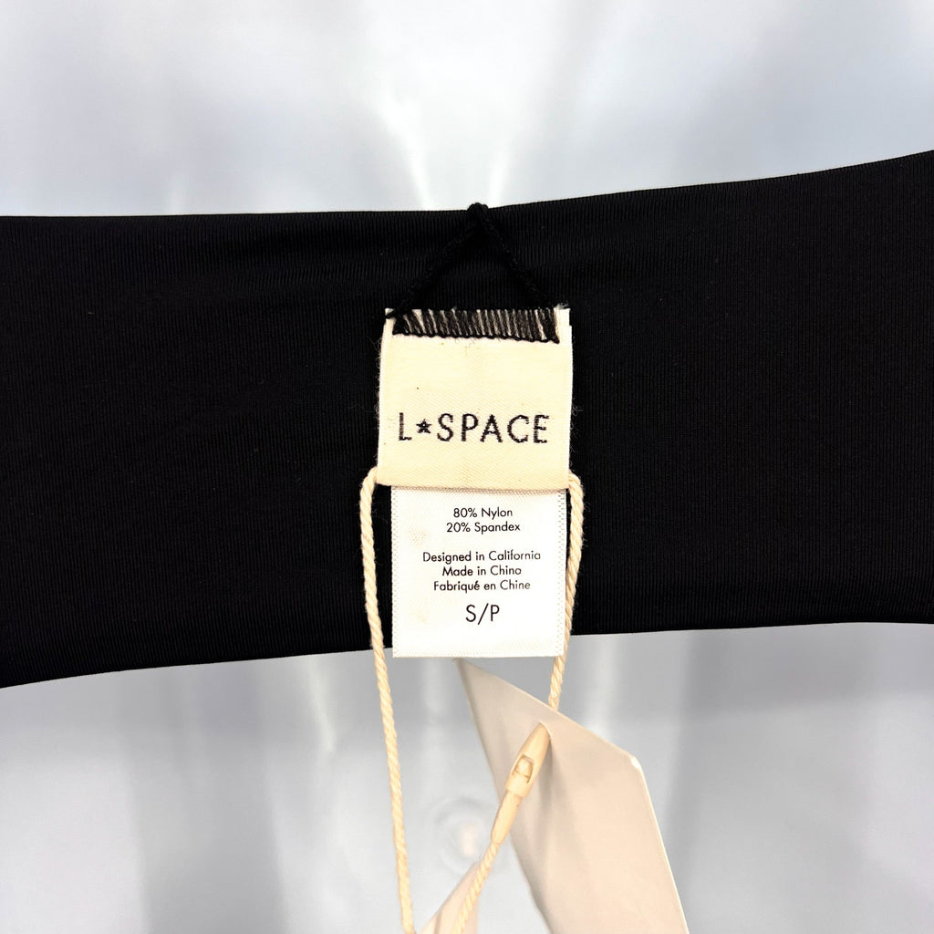 L*SPACE Women's High Tide Bikini Swim Set Small Black Stretch Adjustable NWT