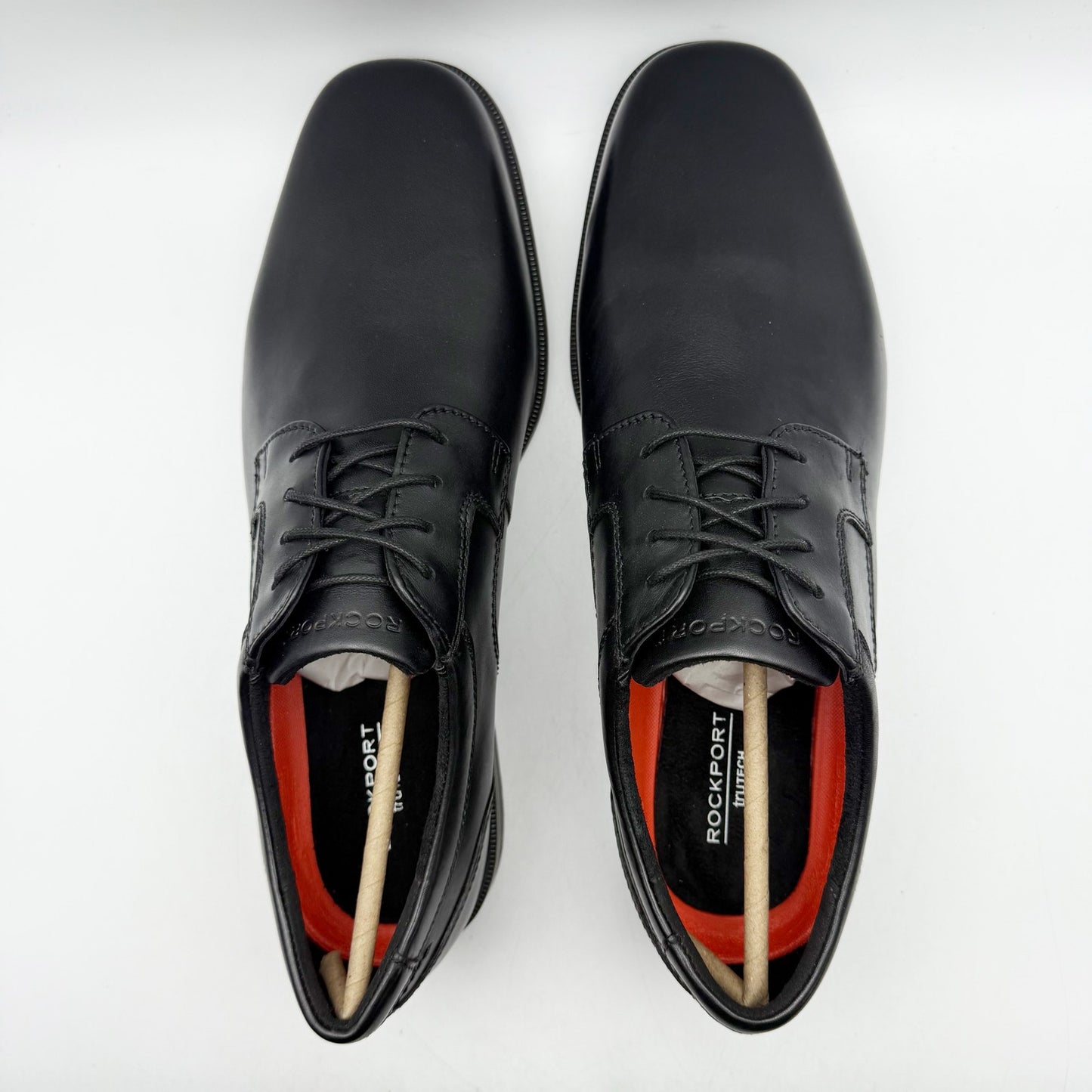 Rockport Mens Taylor Plain Toe Shoes US 13 M Black Leather Waterproof NIB