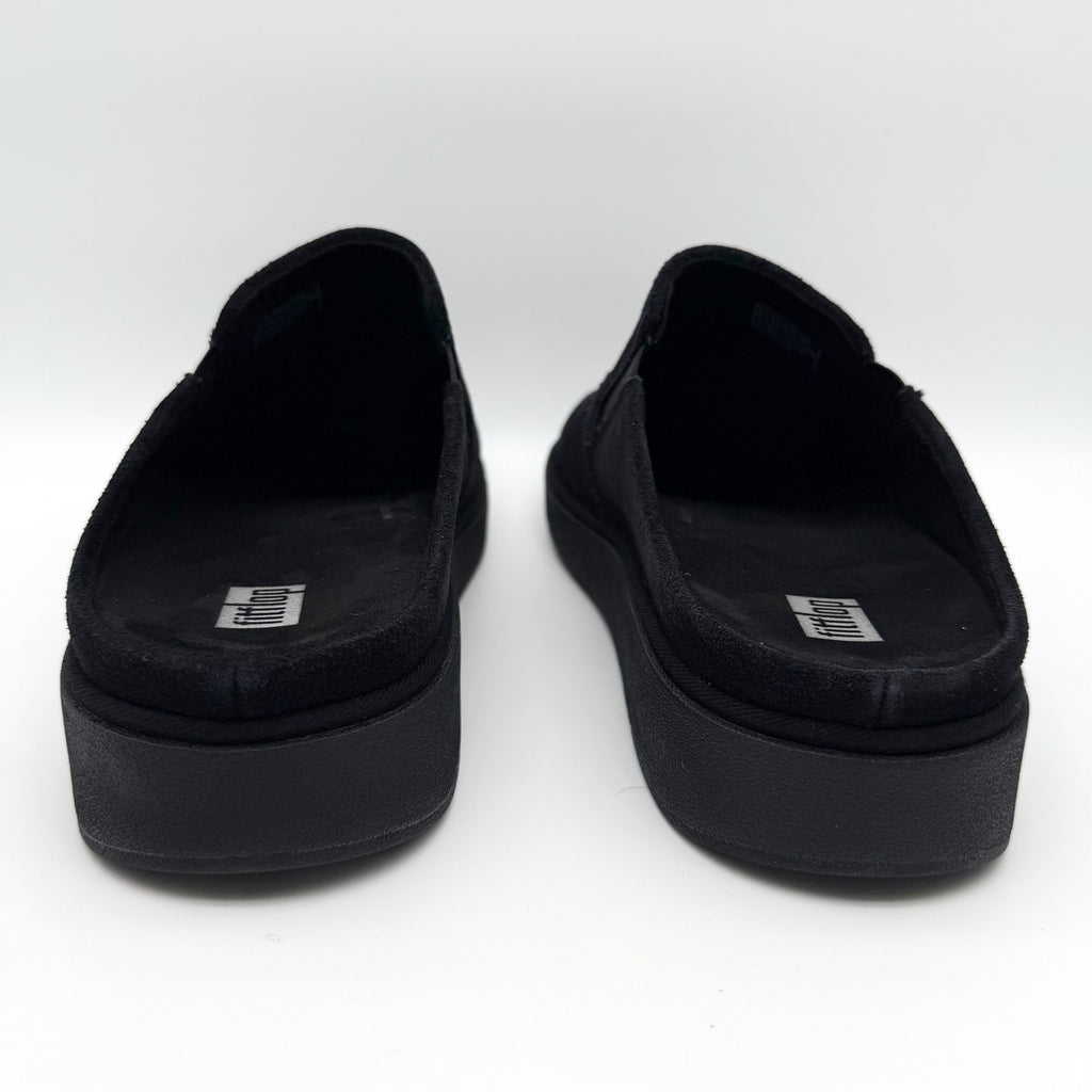 FitFlop Womens Gen-FF Elasticated Mules US 9 EU 41 Black Suede NIB