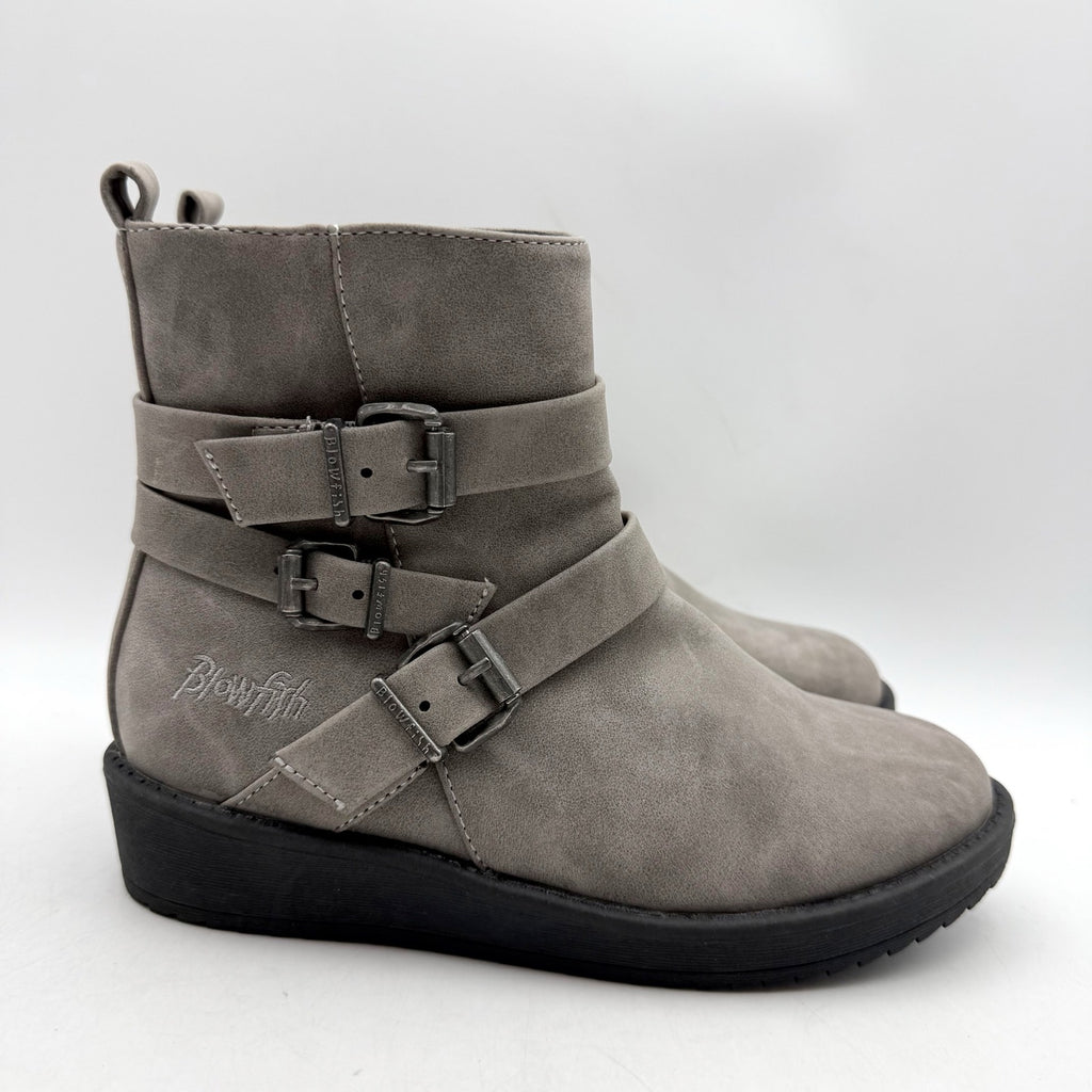 Blowfish Malibu Girls Clover Ankle Boots US 2 EU 33 Grey NWOB