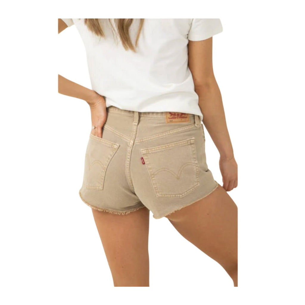 LEVIS Womens 501 Original Fit Shorts Size 27 US 4 Light Brown 56327-0399 NWT