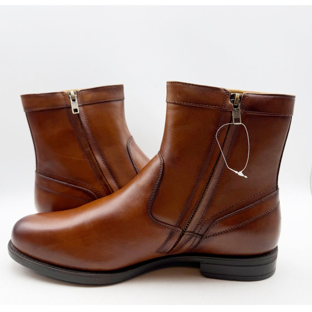 Florsheim Mens Midtown Plain Toe Boots US 8.5 EEE (3E) Brown Cognac Leather NIB
