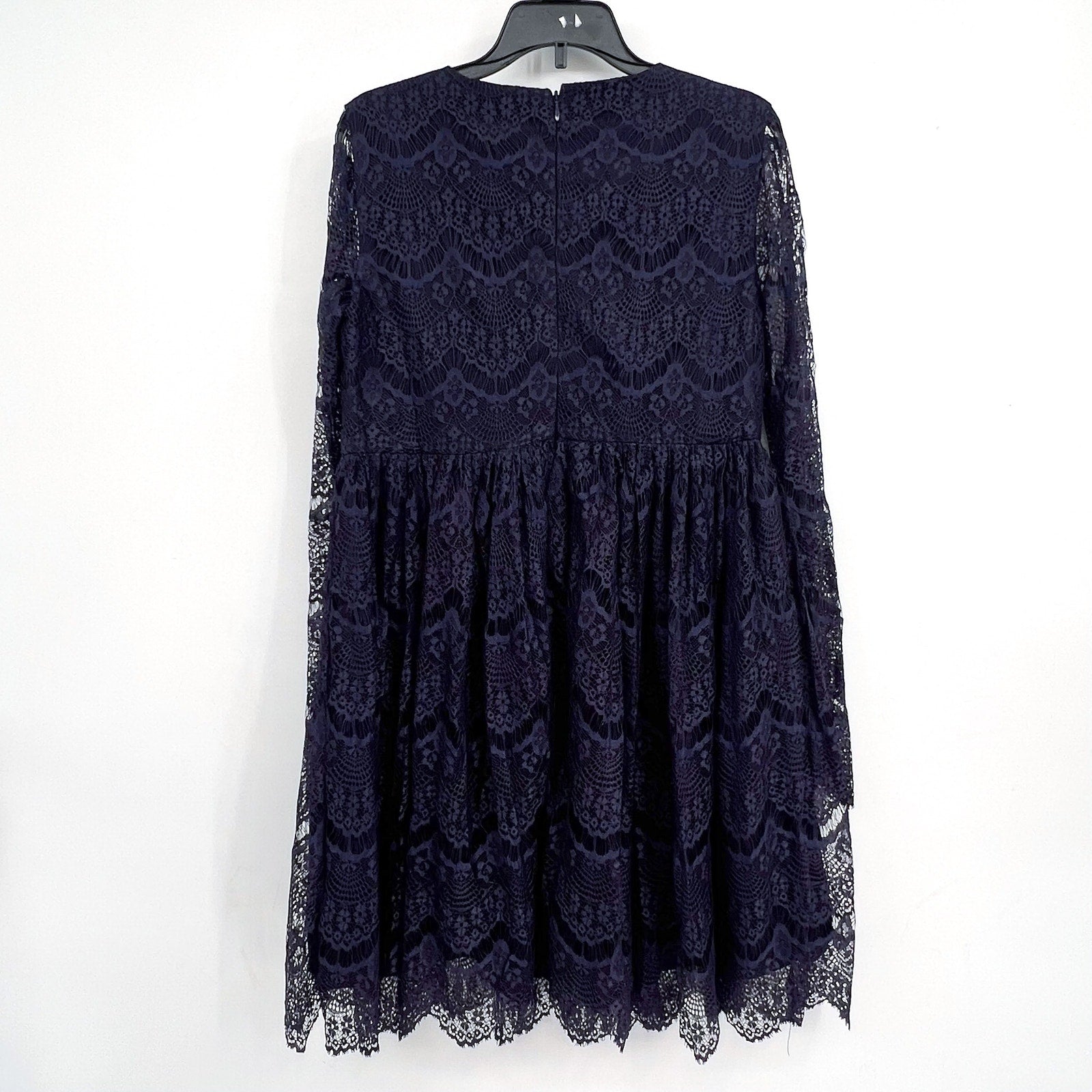 BARDOT Girls Gertrude Lace Dress Size 18 Navy Blue Long Sleeve NWT