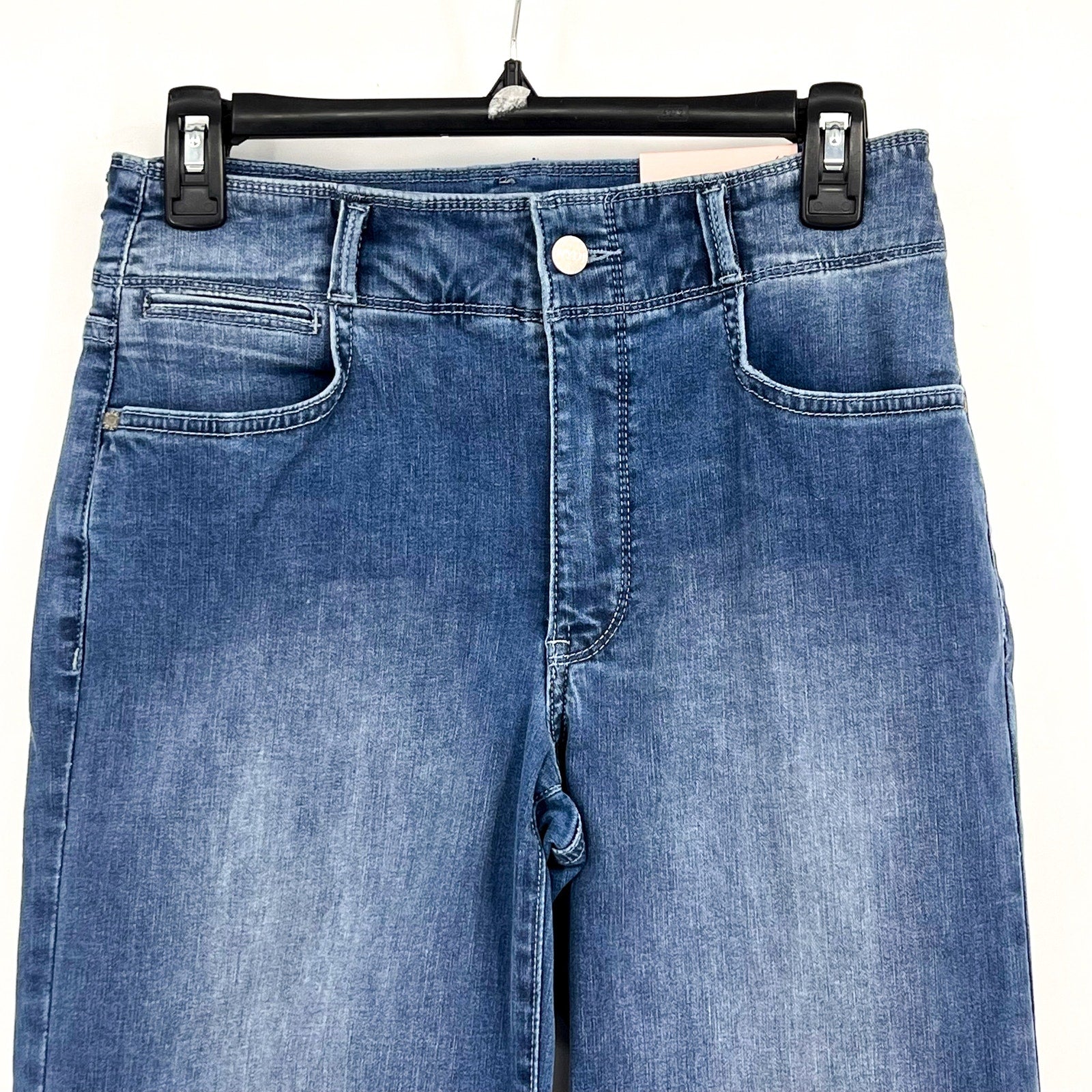 NYDJ Womens Cool Embrace Major Wide Leg Capri Jeans 6 PETITE Compass Blue NWT