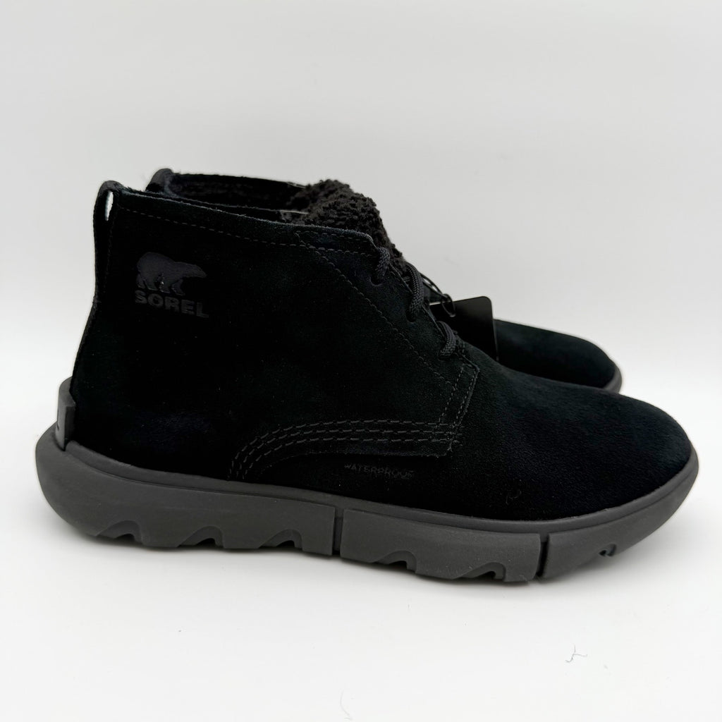 Sorel Women Explorer Next Drift Bootie US 6.5 EU 37.5 Black Suede Waterproof NIB